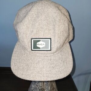 RVCA Wool Blend 5 Panel Hat Adjustable Strap‎ Back Skater Cap